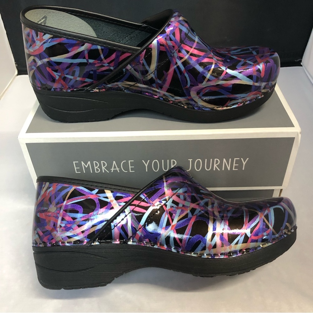 NIB Dansko XP 2.0 Patent Leather Ribbon slip on clogs